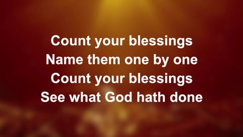 Count Your Blessings