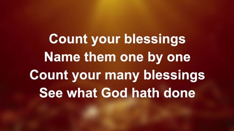 Count Your Blessings