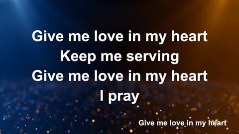 Give Me Oil In My Lamp