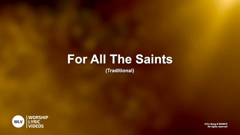 For All The Saints