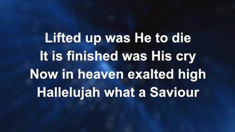 Hallelujah What A Saviour