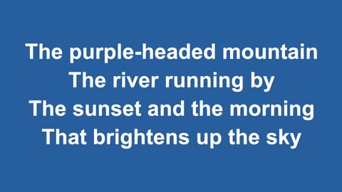 All Things Bright And Beautiful