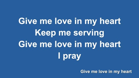 Give Me Oil In My Lamp