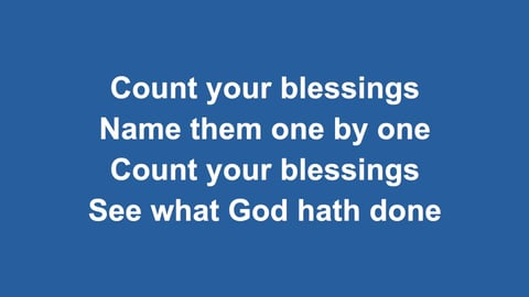 Count Your Blessings
