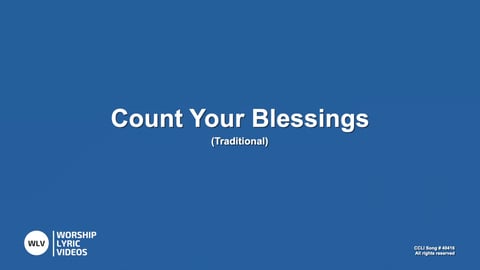Count Your Blessings