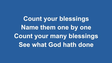 Count Your Blessings