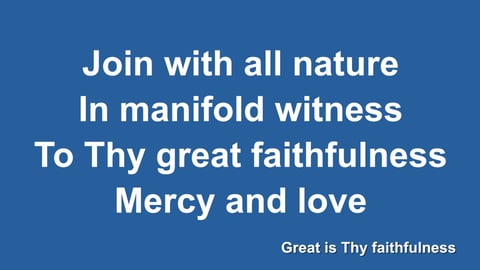 Great Is Thy Faithfulness
