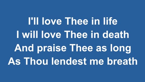 My Jesus I Love Thee