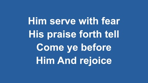 All People That On Earth Do Dwell