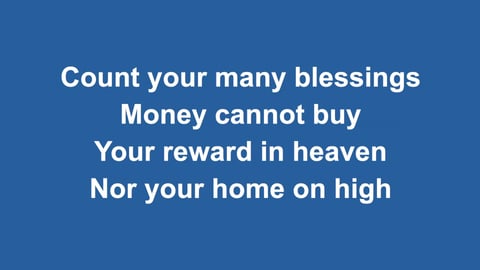 Count Your Blessings