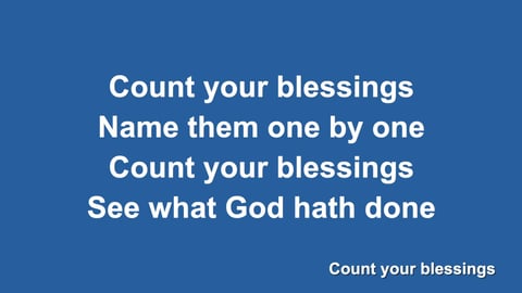 Count Your Blessings