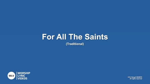 For All The Saints