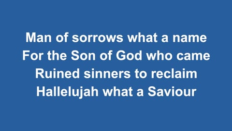 Hallelujah What A Saviour