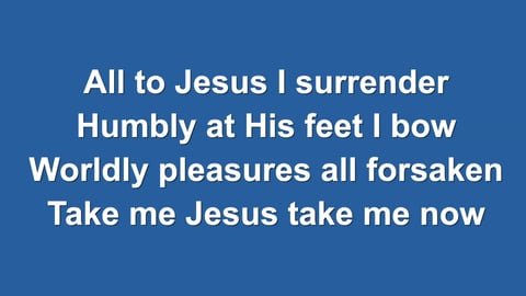 I Surrender All