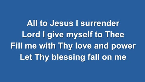 I Surrender All