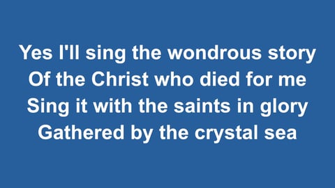 I Will Sing The Wondrous Story