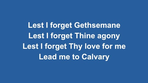 King Of My Life I Crown Thee Now
