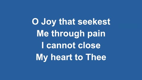 O Love That Will Not Let Me Go