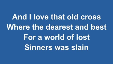 The Old Rugged Cross
