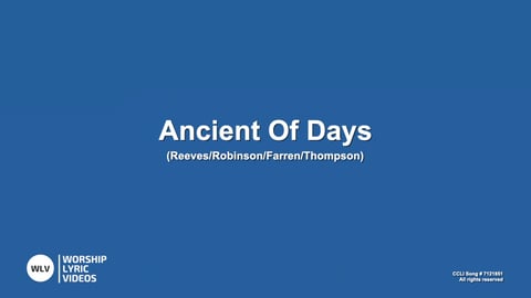 Ancient Of Days (None Above Him) (Acoustic)
