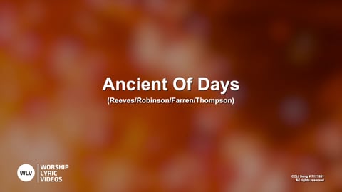 Ancient Of Days (None Above Him)