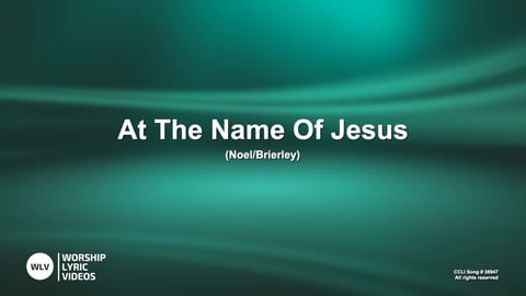 At The Name Of Jesus