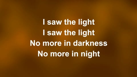 I Saw The Light