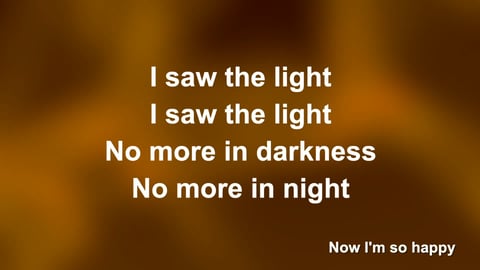 I Saw The Light