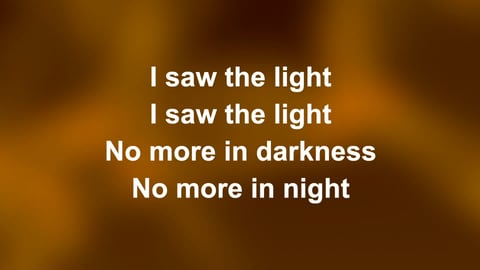 I Saw The Light