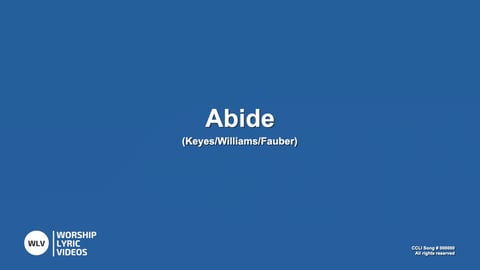 Abide (Piano)