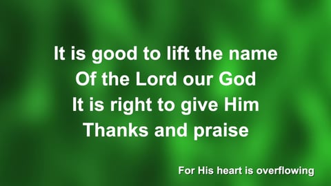 Thanks And Praise