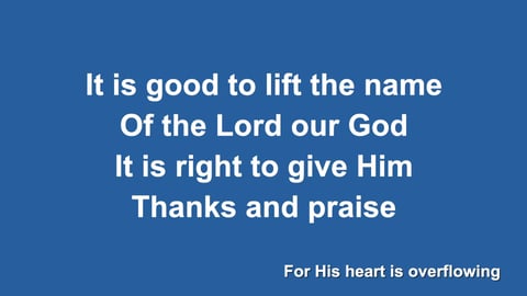 Thanks And Praise