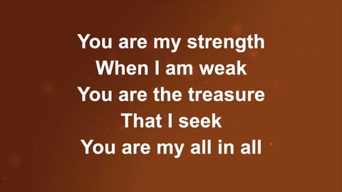 You Are My All In All