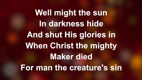 Alas And Did My Saviour Bleed (Acoustic)