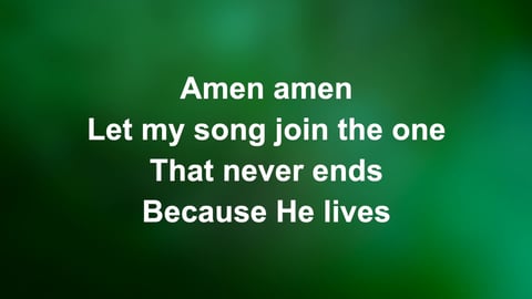 Because He Lives (Amen) (Piano)