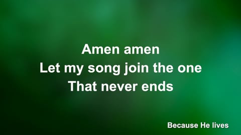 Because He Lives (Amen) (Piano)