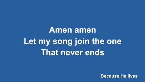 Because He Lives (Amen) (Piano)