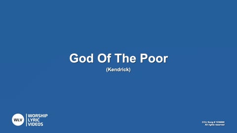God Of The Poor (Piano)