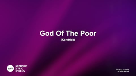 God Of The Poor (Piano)