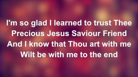 Tis So Sweet To Trust In Jesus (Piano)