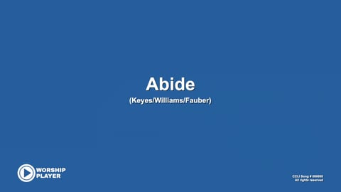 Abide (Acoustic)