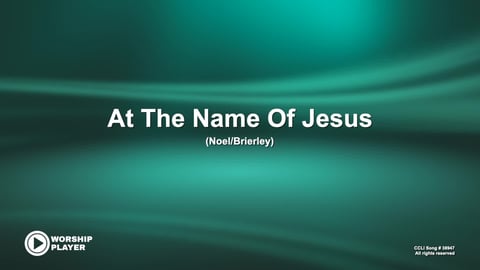 At The Name Of Jesus