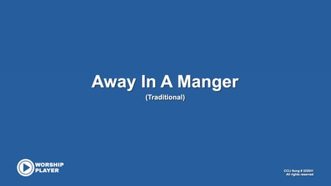 Away In A Manger (Cradle Song) (Acoustic)