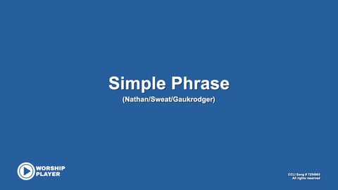 Simple Phrase