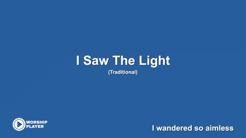 I Saw The Light