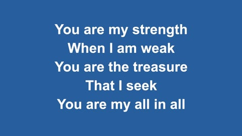 You Are My All In All