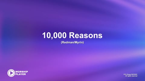 10,000 Reasons (Bless The Lord) (Acoustic)