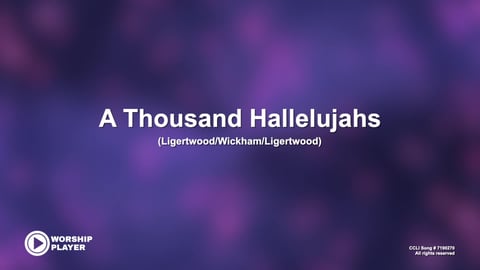 A Thousand Hallelujahs (Acoustic)