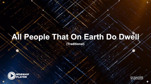 All People That On Earth Do Dwell (Acoustic)