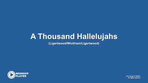 A Thousand Hallelujahs (Acoustic)